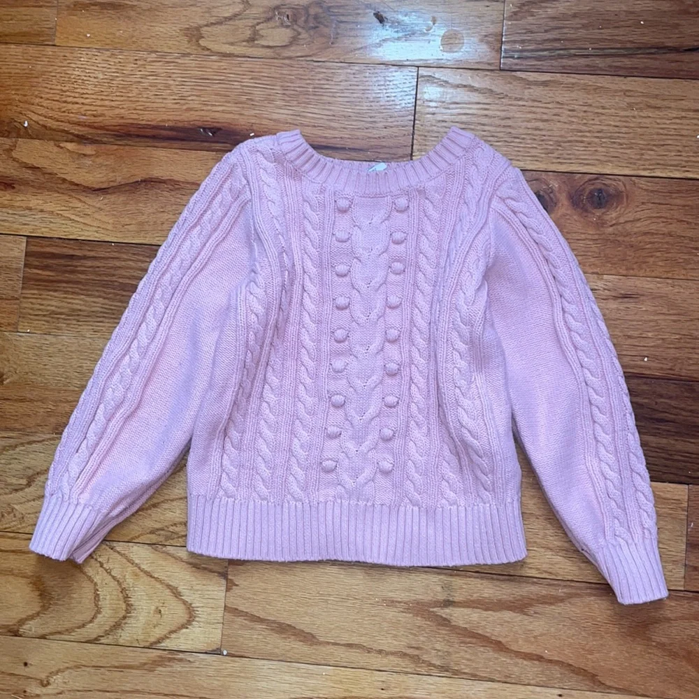 GAP Toddler 5T PINK Kids Cable-Knit Sweater 5T